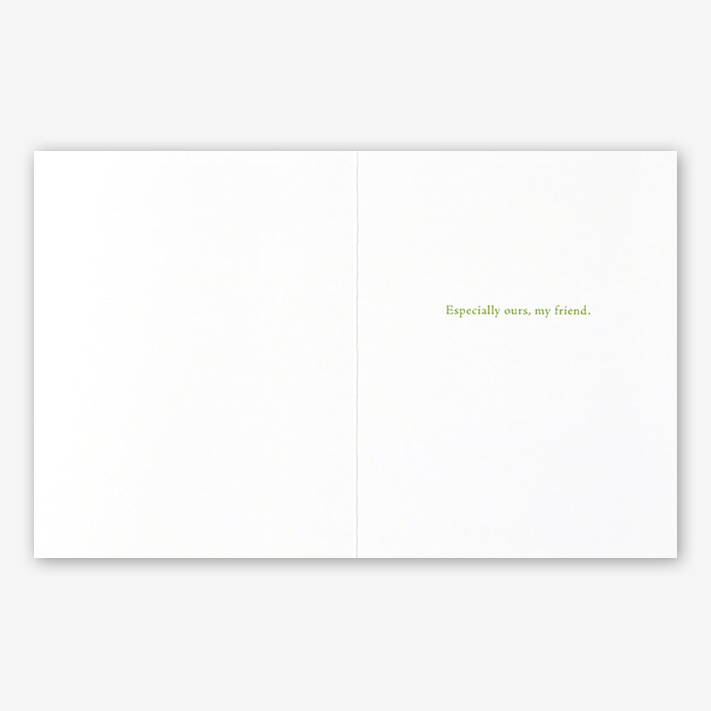 Positively Green Friendship Card: “...I'm so thankful for friendship.” —Lucy Maud Montgomery