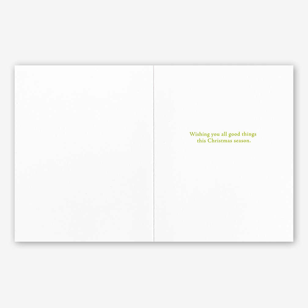 Positively Green Holiday Card: “Joy is a light that fills you with hope and faith and love.” —Adela Rogers St. Johns