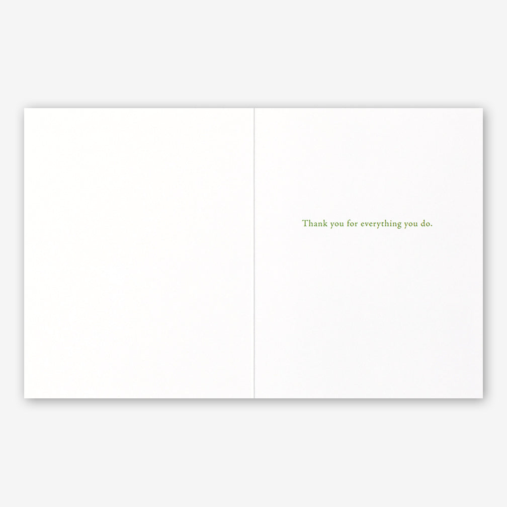 Positively Green Thank You Card: “Some people look for a beautiful place. Others make a place beautiful. —Inayat Khan