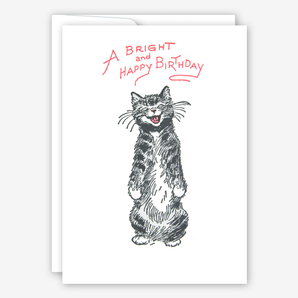 Saturn Press Birthday Card: Cat Smile