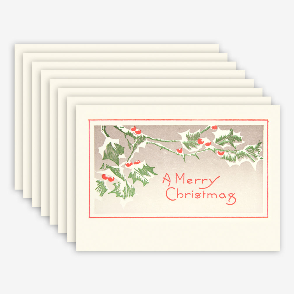 Saturn Press Holiday Box of Cards: Snow Berries