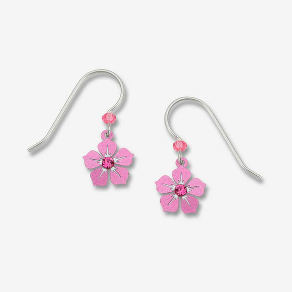 Sienna Sky Earrings: Pink Painted Light with Crystal