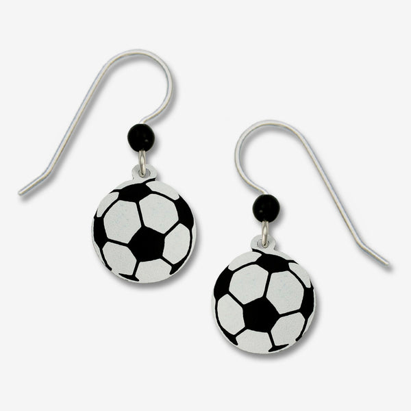 Sienna Sky Earrings: Soccer Ball