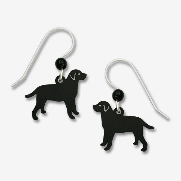 Sienna Sky Earrings: Black Labrador
