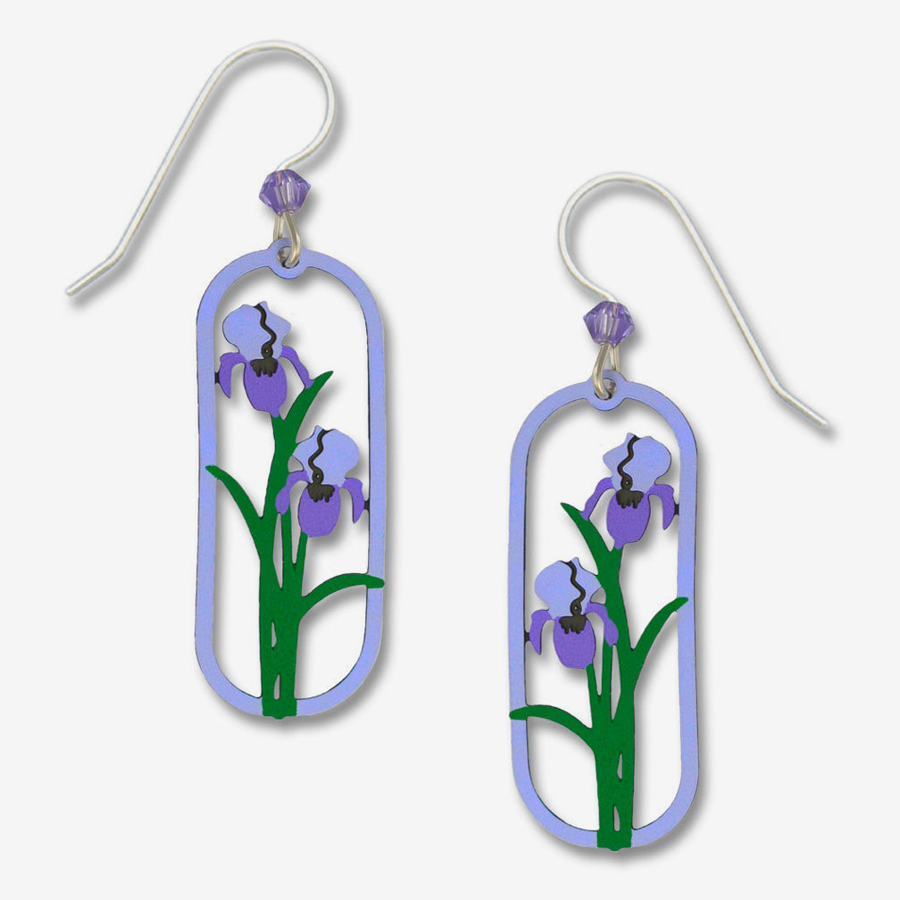 Sienna Sky Earrings: Two-Tone Purple Iris