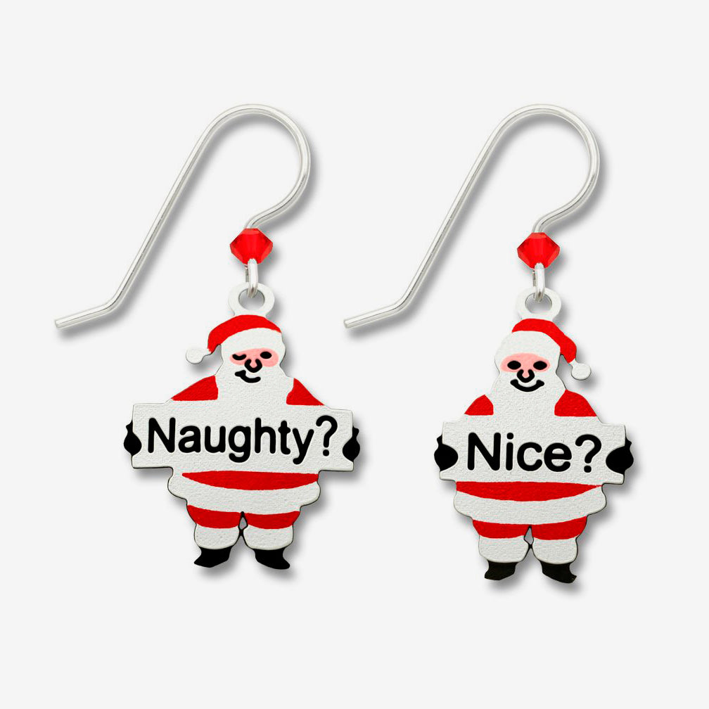 Sienna Sky Earrings: Naughty Or Nice Santas