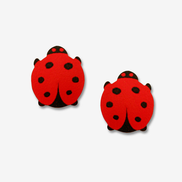 Sienna Sky Post Earrings: Painted Ladybug