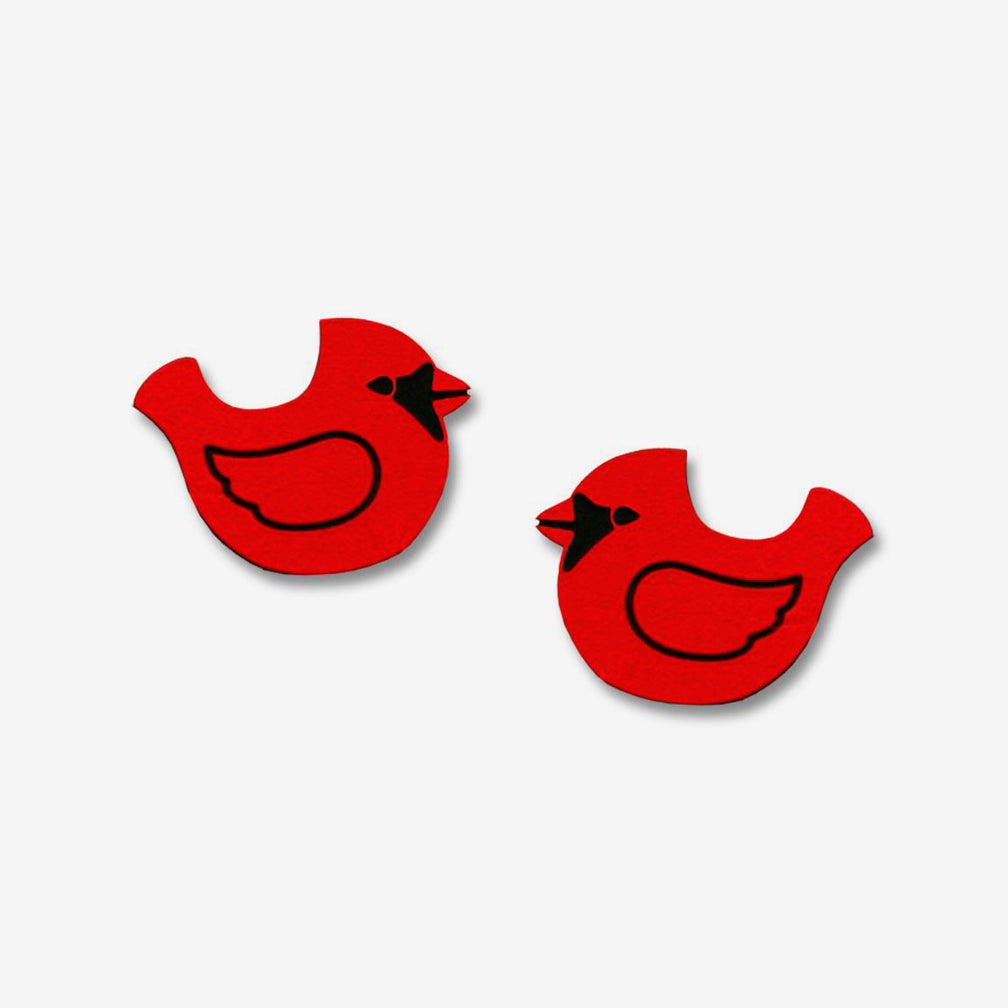 Sienna Sky Post Earrings: Red Cardinal