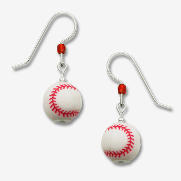 Sienna Sky Earrings: 3-D Softball
