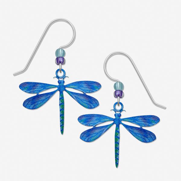 Sienna Sky Earrings: Dragonfly In Blues And Greens