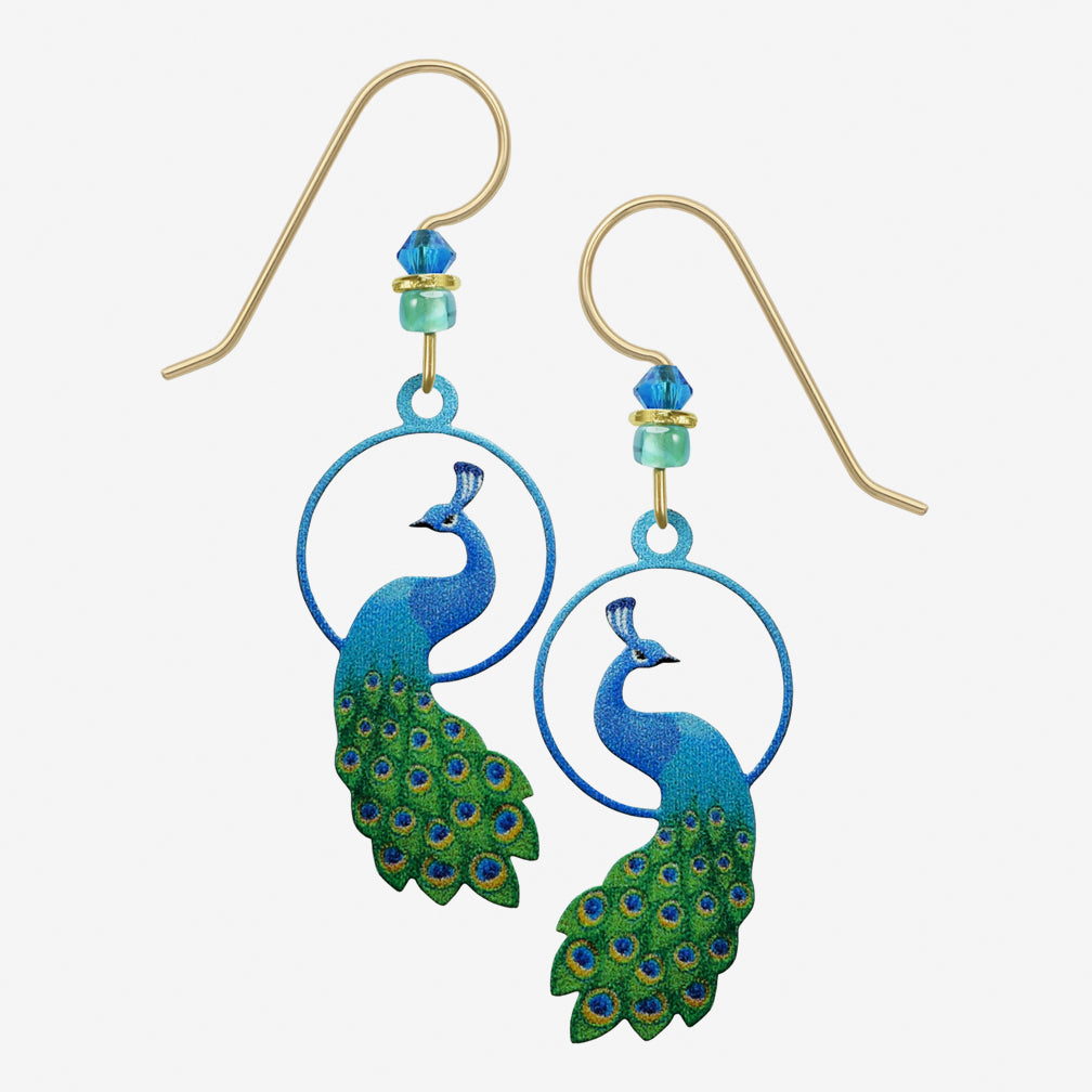 Sienna Sky Earrings: Peacock