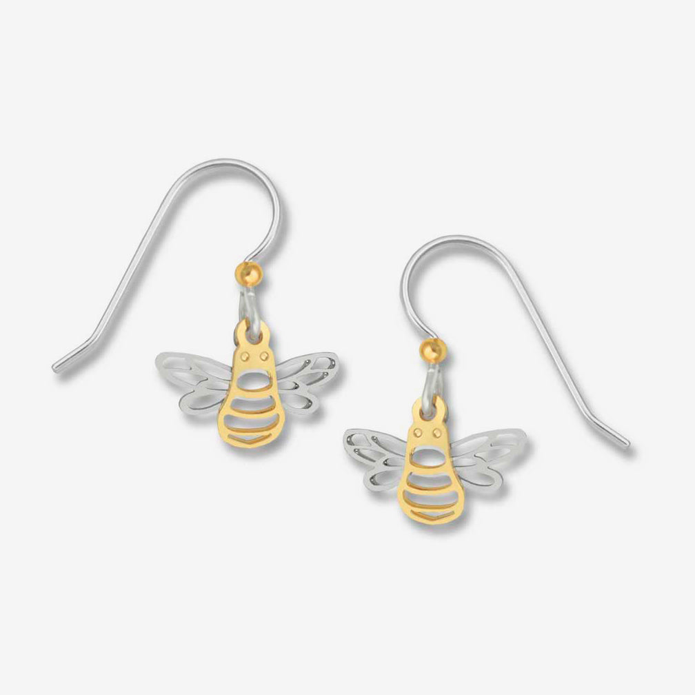Sienna Sky Earrings: Mini Filigree Bee