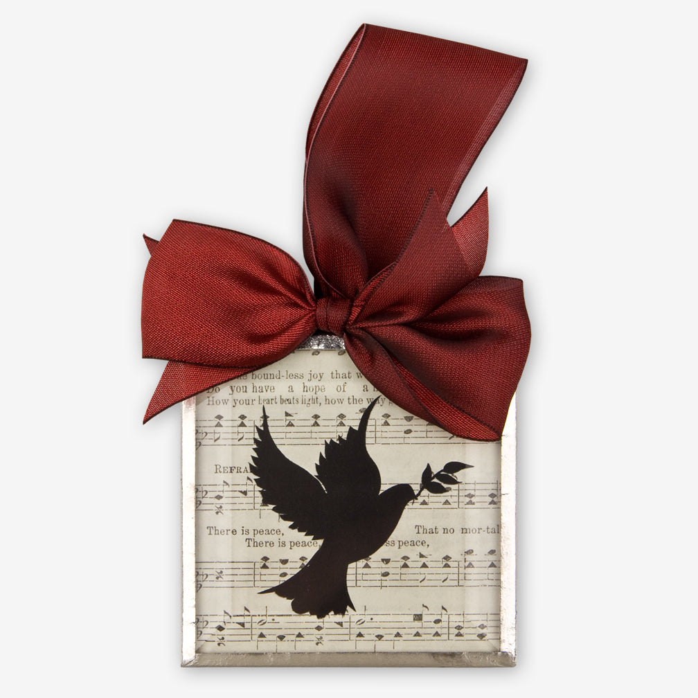 Silhouettes and More: Beveled Glass Ornaments: Peace Dove