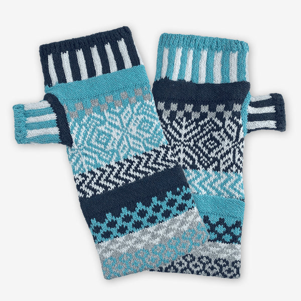 Solmate Socks: Fingerless Mittens: Snowfall
