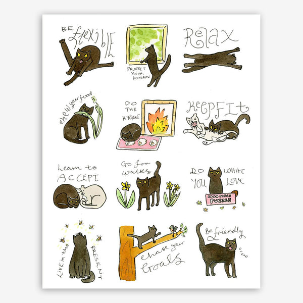 SquidCat, Ink Art Print: Cat Rules