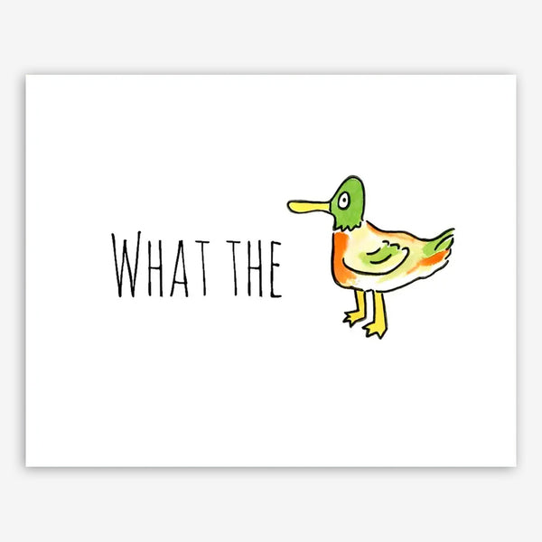 SquidCat, Ink Art Print: What the Duck