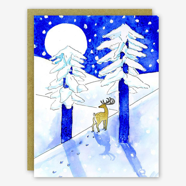 SquidCat, Ink Christmas Card: Deer Moon