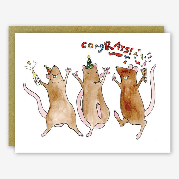 SquidCat, Ink Congratulations Card: CongRATS