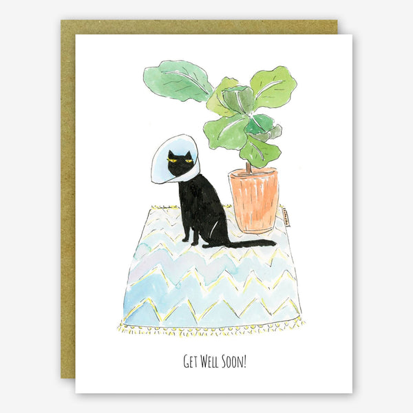SquidCat, Ink Get Well Card: Cone Cat