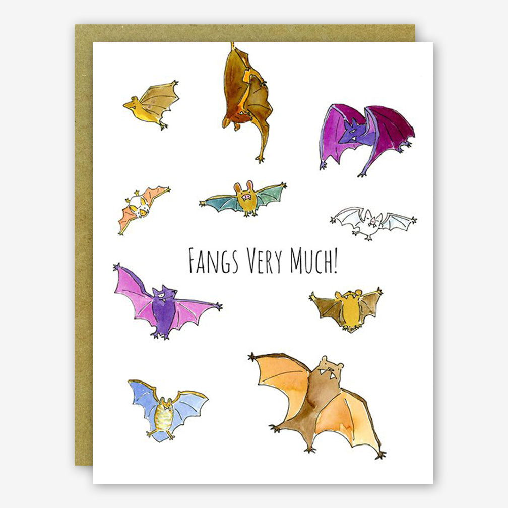 Work Card Fangs SquidCat, Ink Thank You Card: Fangs Very Much - Helen Winnemore's