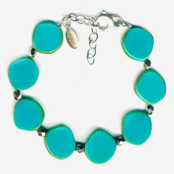 Stefanie Wolf Designs: Bracelet: Full Circle, Small Turquoise