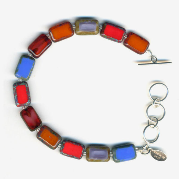 Stefanie Wolf Designs: Bracelet: Trilogy, 1-Strand Technicolor Mix