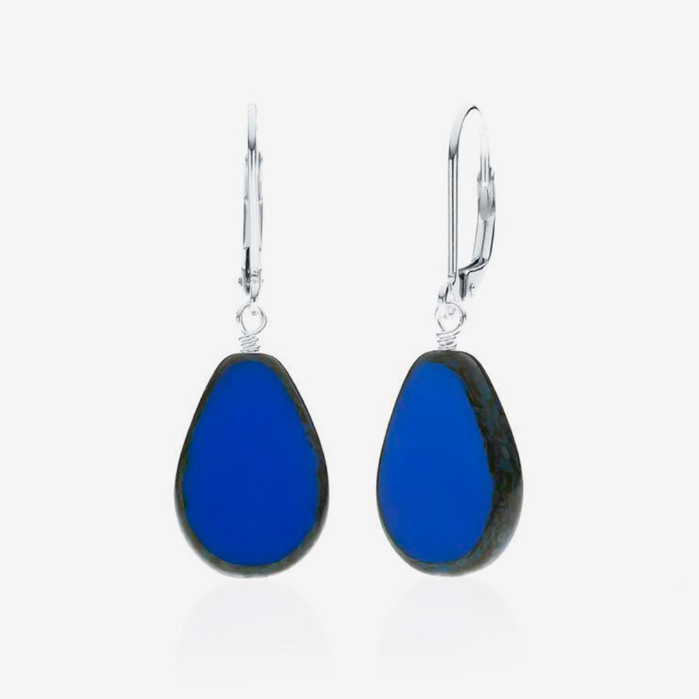 Stefanie Wolf Designs: Earrings: Full Circle, Teardrop Periwinkle