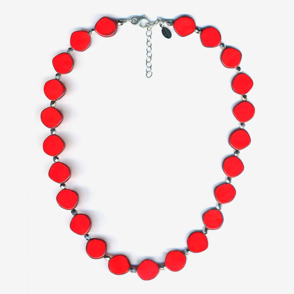 Stefanie Wolf Designs: Necklace: Full Circle, Red