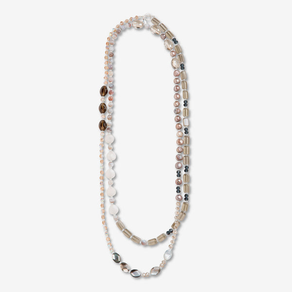 Stefanie Wolf Designs: Necklace: Medley, 60" Island Fog