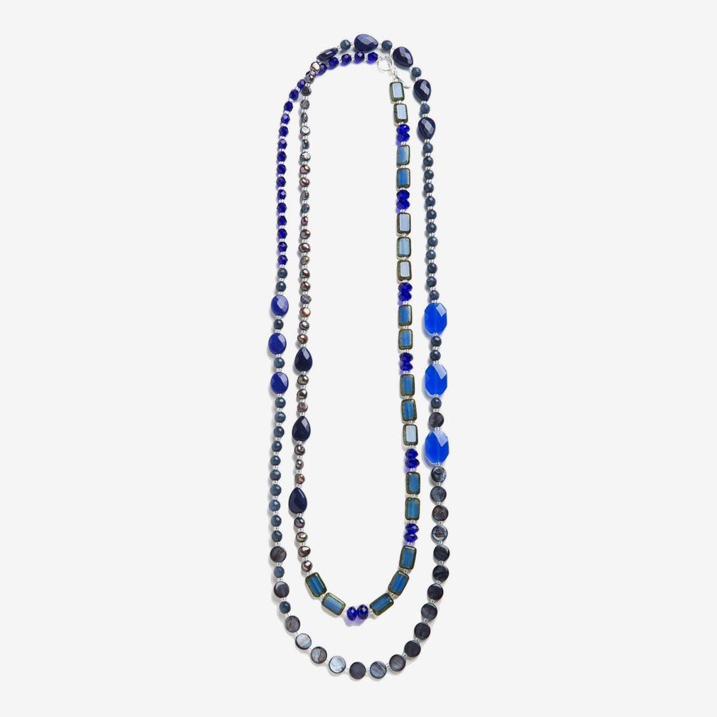 Stefanie Wolf Designs: Necklace: Medley, 60" True Blue