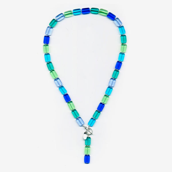 Stefanie Wolf Designs: Necklace: Trilogy, 18" Seaglass Mix