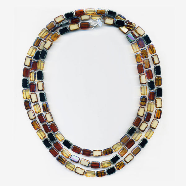 Stefanie Wolf Designs: Necklace: Trilogy, 60" Earthy Mix