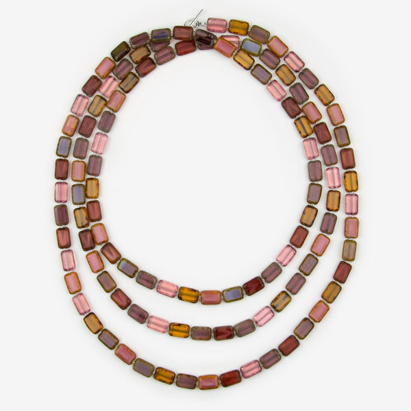 Stefanie Wolf Designs: Necklace: Trilogy, 60" Pink Mix