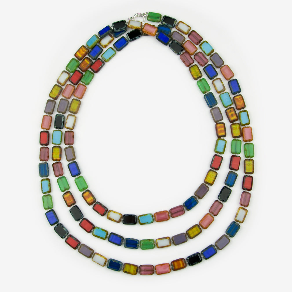 Stefanie Wolf Designs: Necklace: Trilogy, 60" Rainbow Mix