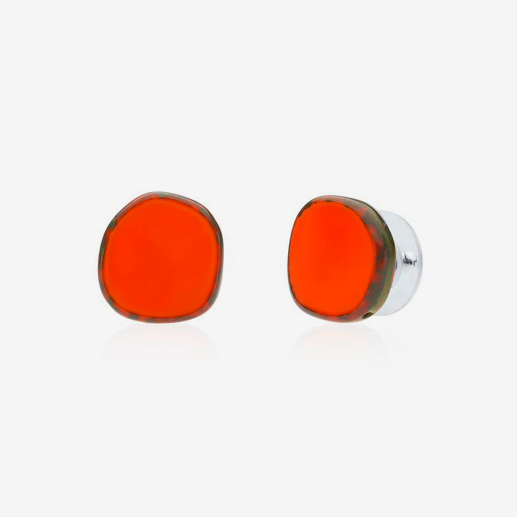 Stefanie Wolf Designs: Stud Earrings: Full Circle, Small Coral