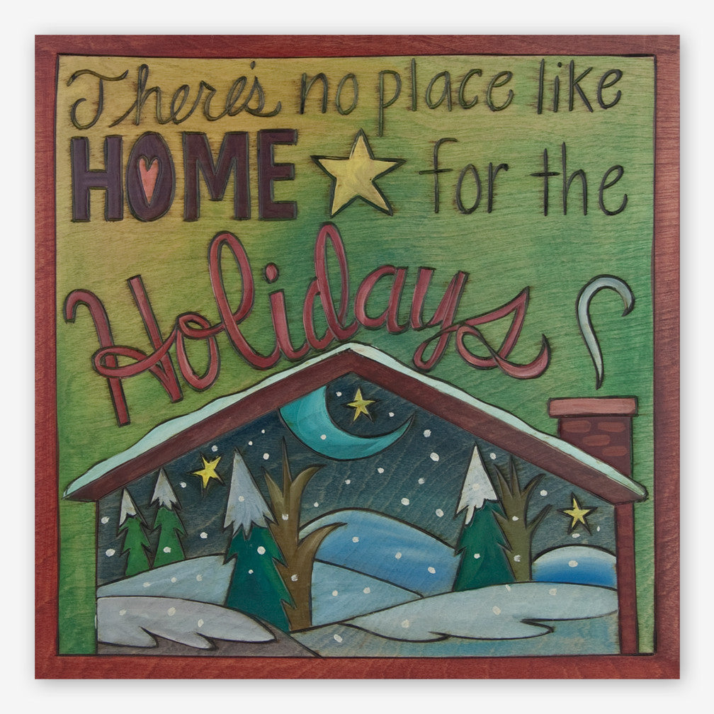 Sticks: Large Plaque: Home for the Holidays