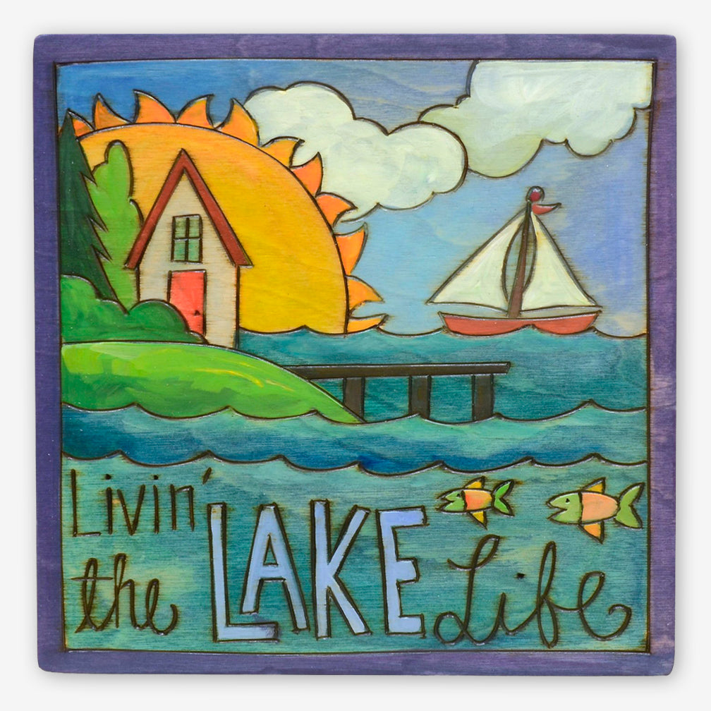 Sticks: Small Plaque: Livin' the Lake Life