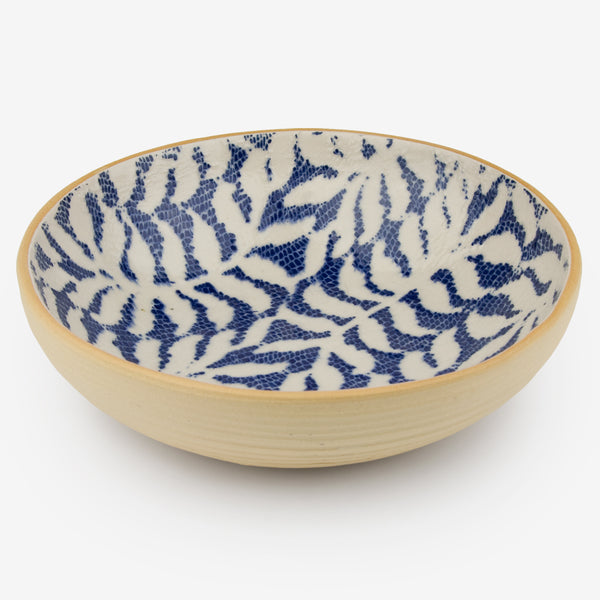 Terrafirma Ceramics: 8" Bowl: Fern Cobalt