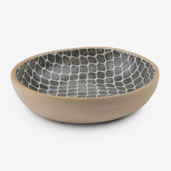 Terrafirma Ceramics: Fruit Dessert Bowl: Taj Charcoal