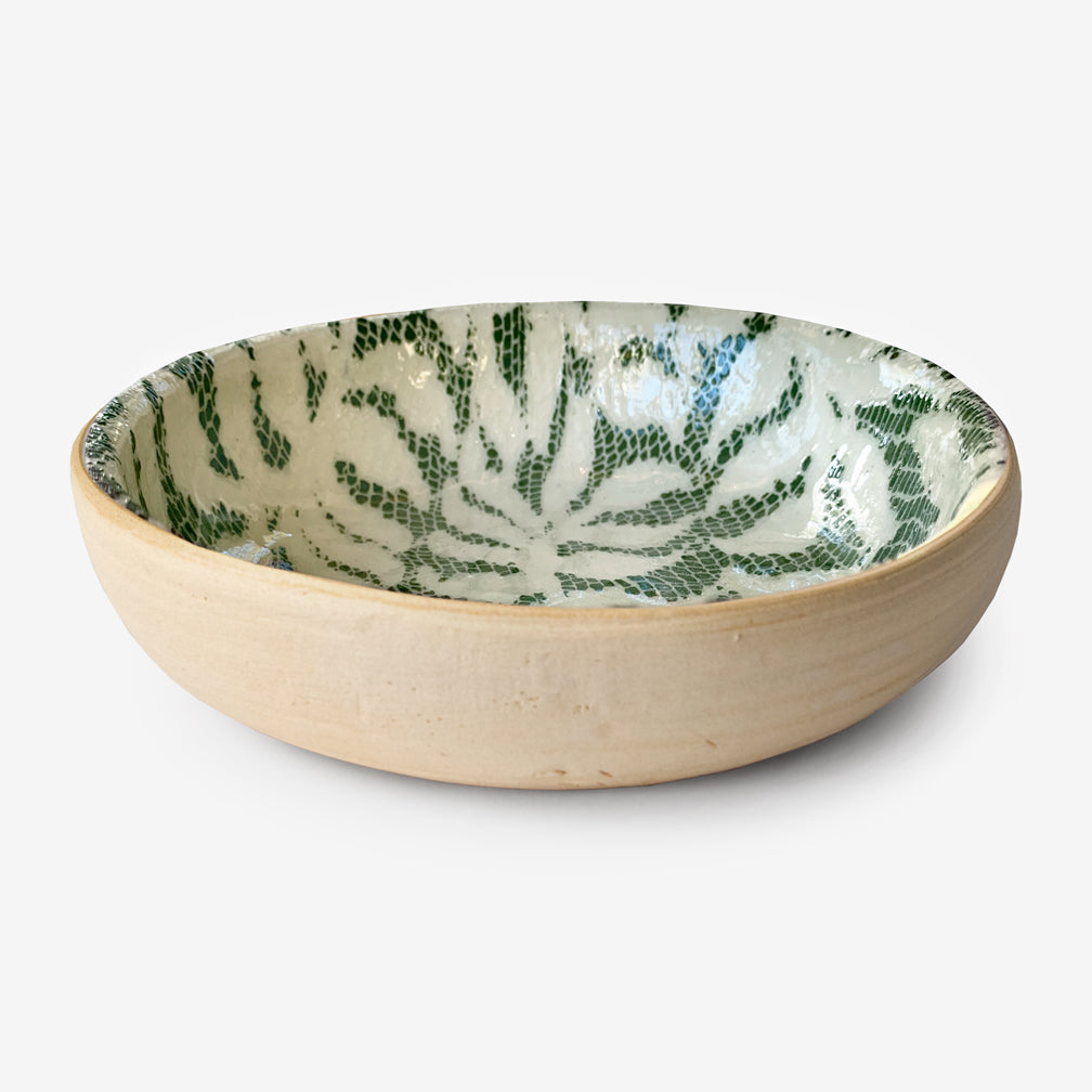 Terrafirma Ceramics: Fruit Dessert Bowl: Fern Pine
