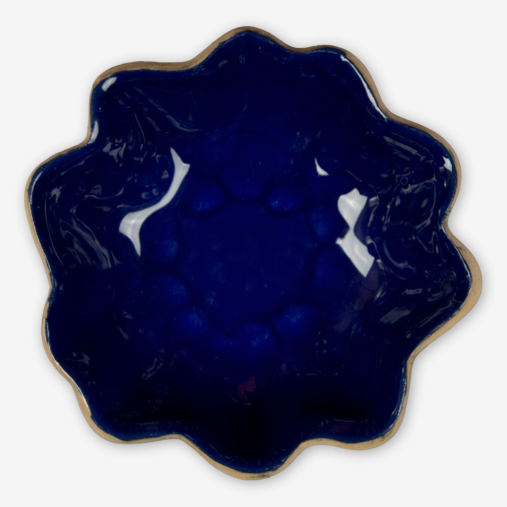 Terrafirma Ceramics: Gourd Dip Bowl: Cobalt