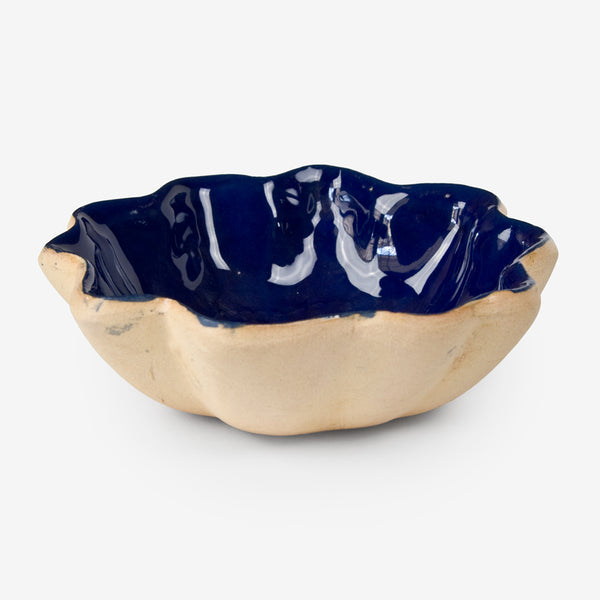 Terrafirma Ceramics: Gourd Dip Bowl: Cobalt