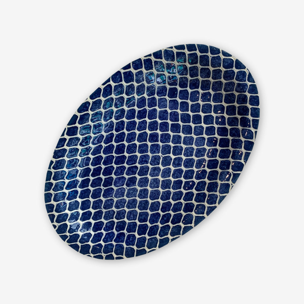 Terrafirma Ceramics: Petite Oval Platter: Taj Cobalt