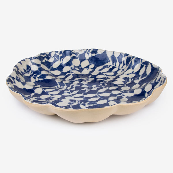 Terrafirma Ceramics: Scallop Bowl, Large: Aspen Cobalt