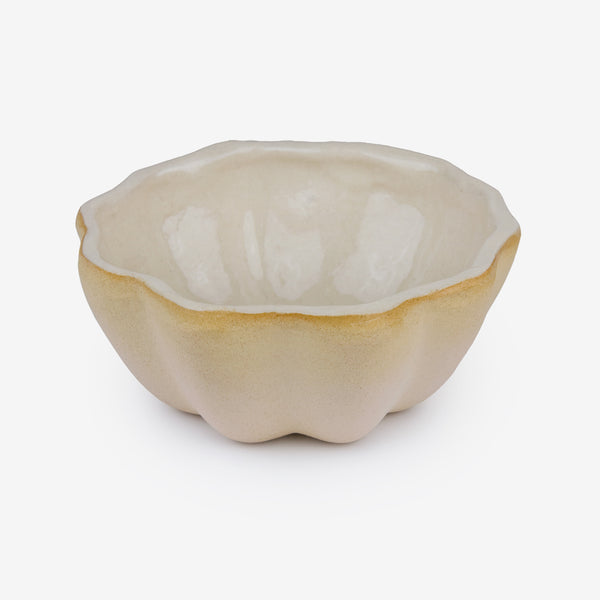 Terrafirma Ceramics: Scallop Bowl, Mini: Ivory