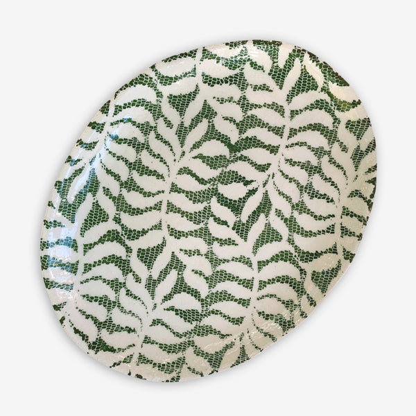 Terrafirma Ceramics: Small Oval Platter: Fern Pine