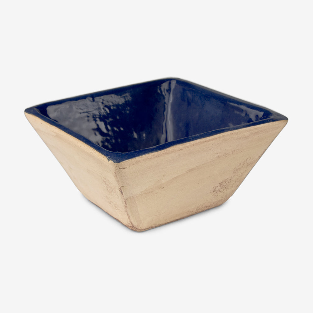 Terrafirma Ceramics: Square Dip Bowl: Cobalt