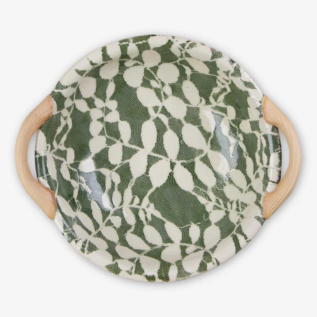 Terrafirma Ceramics: Veggie Bowl with Handles: Aspen Pine