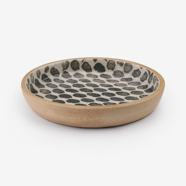 Terrafirma Ceramics: Wine Coaster: Dot Charcoal