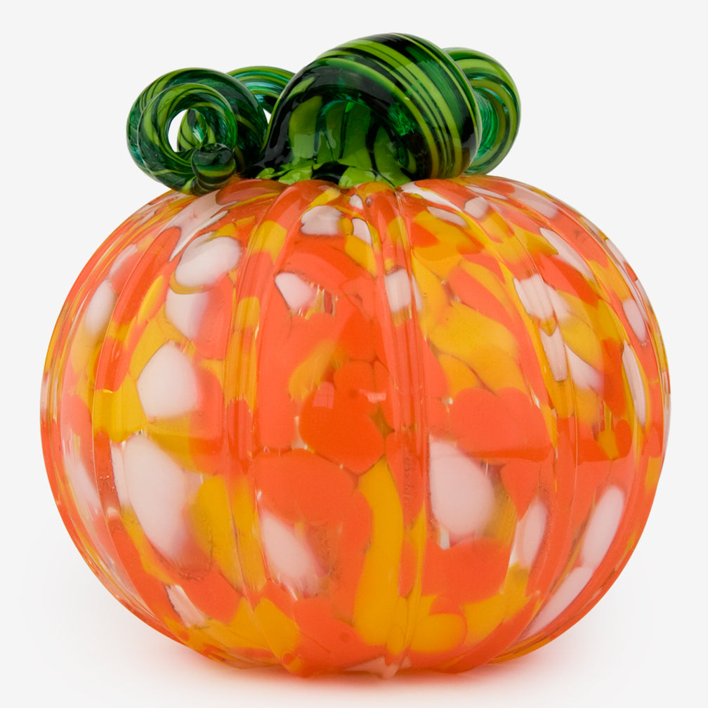 The Glass Forge: Extra Large Pumpkin: Candy Corn